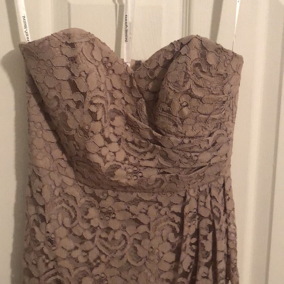 David’s bridal nude lace bridesmaid dress - Picture 2 of 5